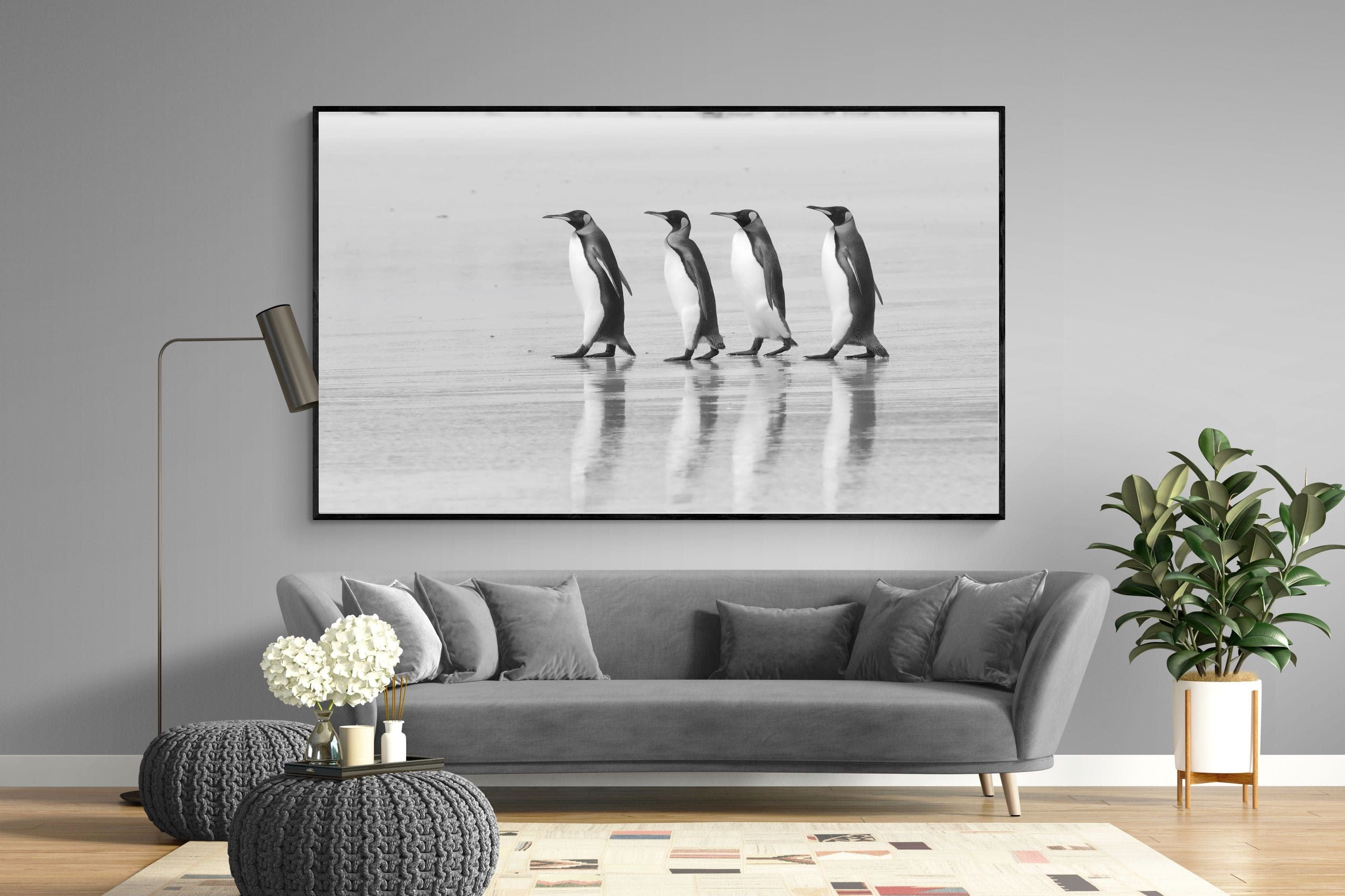 On Parade-Wall_Art-220 x 130cm-Mounted Canvas-Black-Pixalot