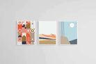 Oslo Set-Wall_Art-45 x 60cm (x3)-Mounted Canvas-White-Pixalot
