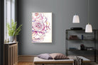 Painted Peonies-Wall_Art-100 x 150cm-Mounted Canvas-Wood-Pixalot