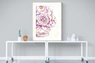 Painted Peonies-Wall_Art-90 x 120cm-Framed Print-Wood-Pixalot