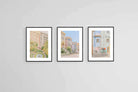 Pastel Portugal Set-Wall_Art-45 x 60cm (x3)-Framed Print-Black-Pixalot