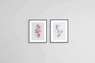 Petals Set-Wall_Art-45 x 60cm (x2)-Framed Print-Black-Pixalot