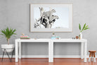 Poised Leopards-Wall_Art-150 x 100cm-Framed Print-Wood-Pixalot