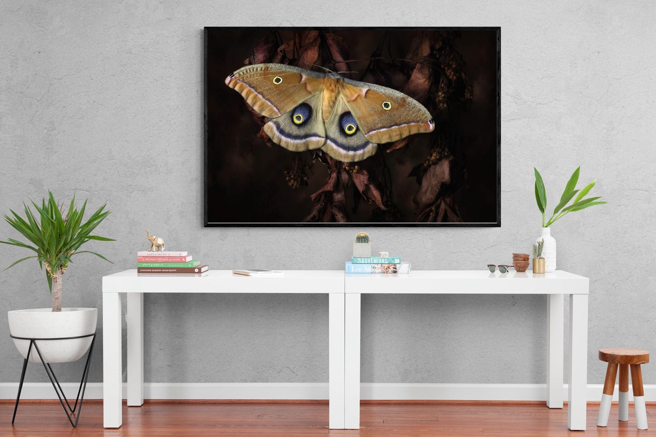 Polyphemus-Wall_Art-150 x 100cm-Mounted Canvas-Black-Pixalot