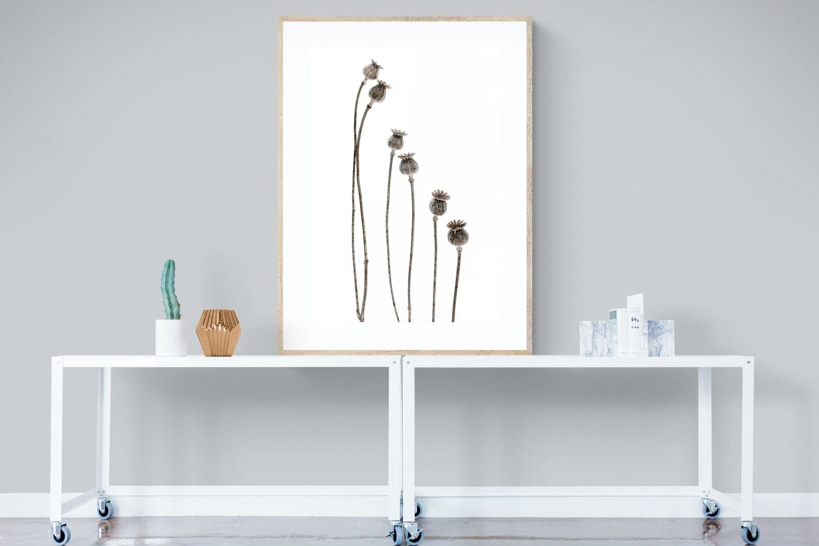 Poppy Pods-Wall_Art-90 x 120cm-Framed Print-Wood-Pixalot