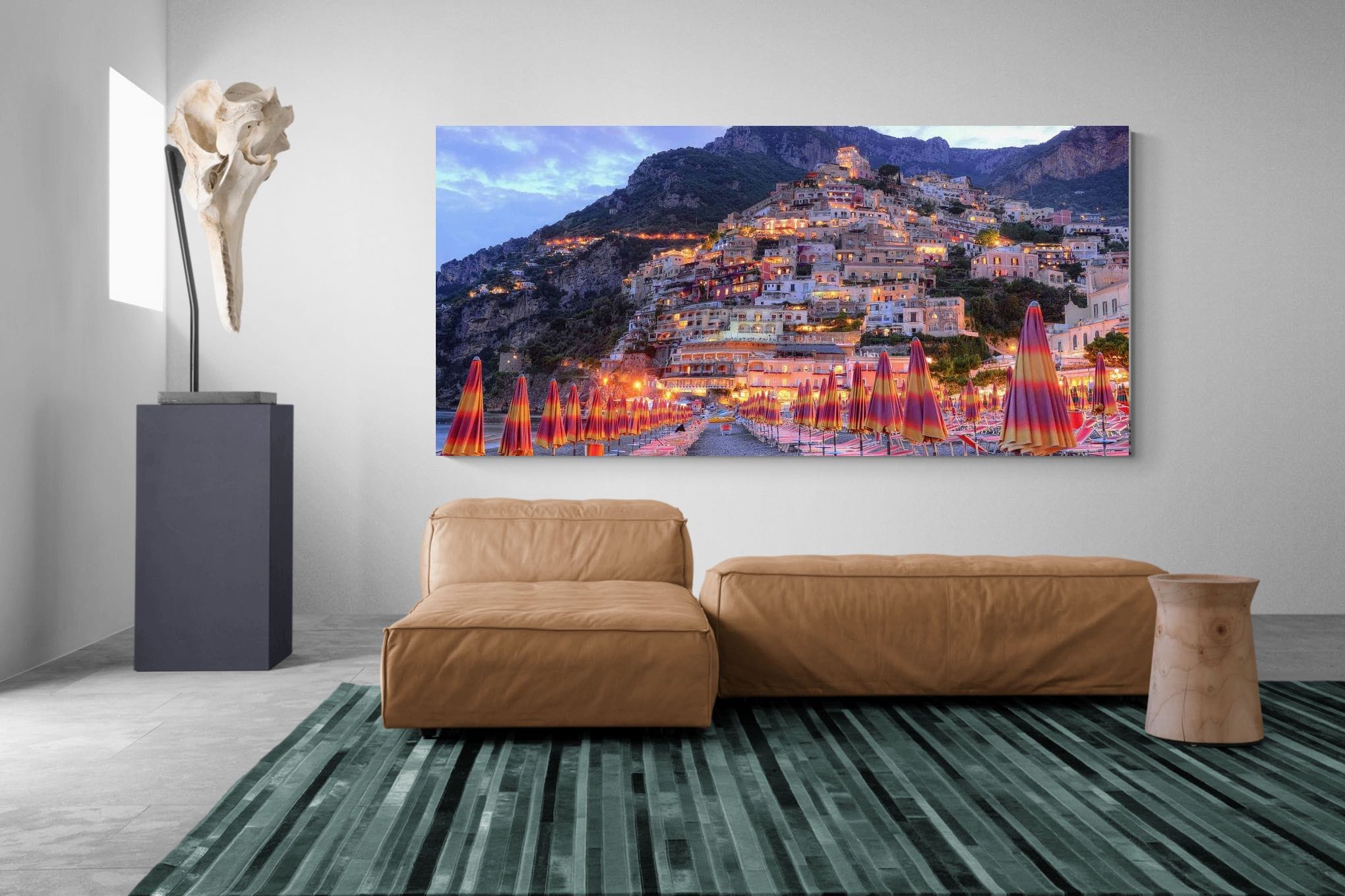 Positano-Wall_Art-275 x 130cm-Mounted Canvas-No Frame-Pixalot