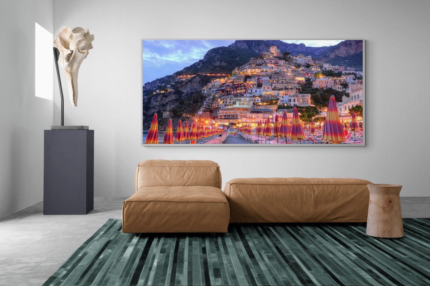 Positano-Wall_Art-275 x 130cm-Mounted Canvas-White-Pixalot