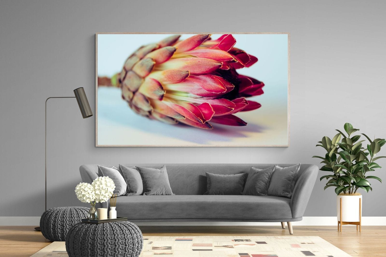 Protea Still Life-Wall_Art-220 x 130cm-Mounted Canvas-Wood-Pixalot