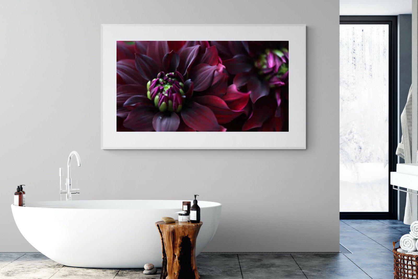 Purple Petals-Wall_Art-180 x 110cm-Framed Print-White-Pixalot