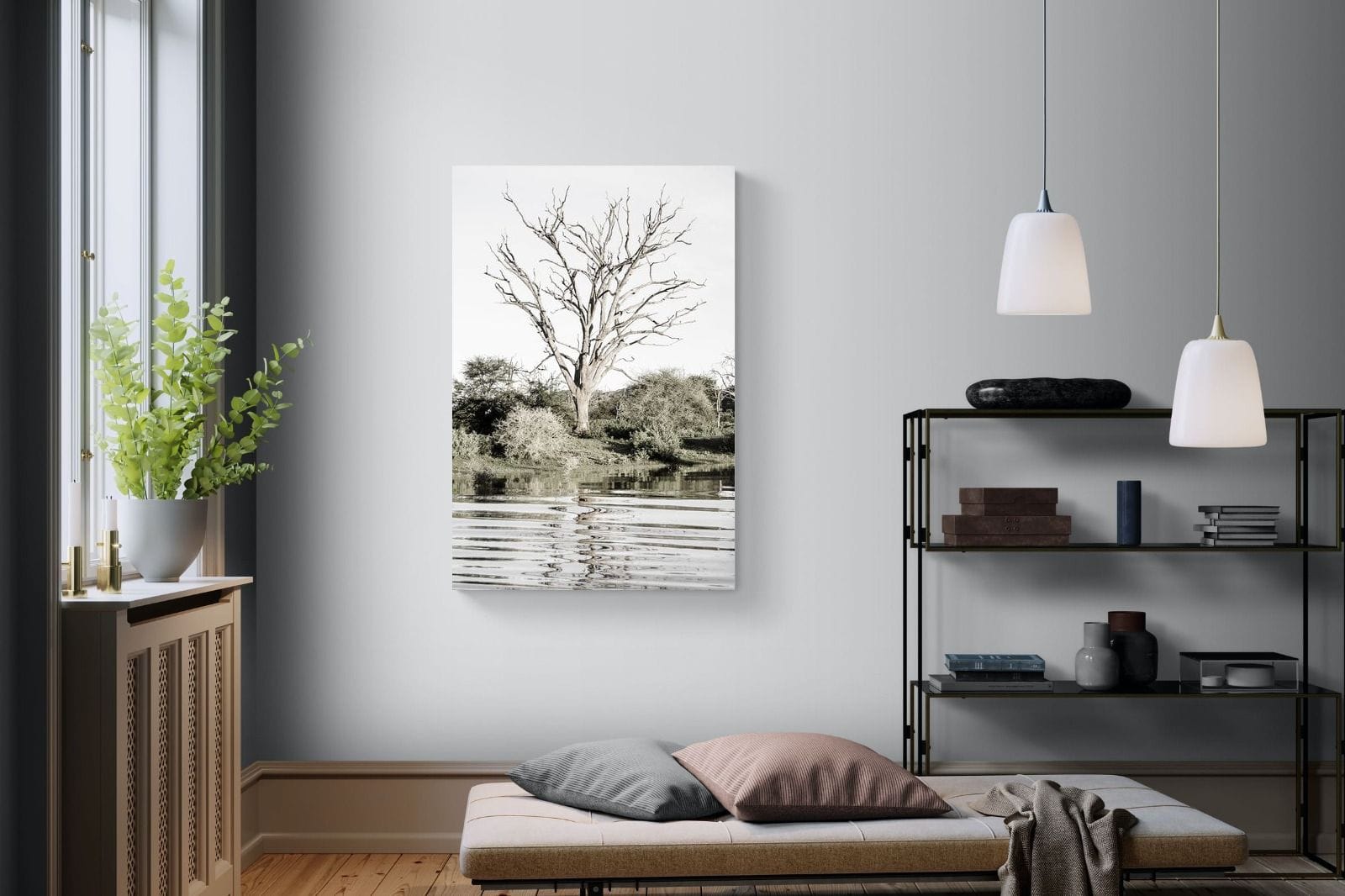 Reflective Ripples-Wall_Art-100 x 150cm-Mounted Canvas-No Frame-Pixalot