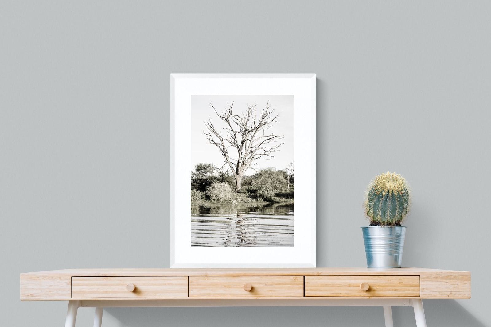 Reflective Ripples-Wall_Art-60 x 80cm-Framed Print-White-Pixalot