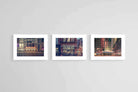 Retro Brooklyn Set-Wall_Art-60 x 45cm (x3)-Framed Print-White-Pixalot