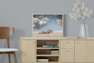 Rhino Mother & Calf-Wall_Art-60 x 45cm-Mounted Canvas-Wood-Pixalot