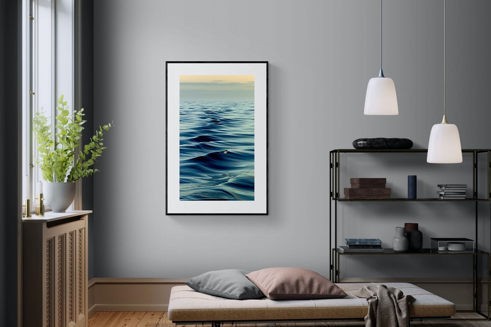 Ripples-Wall_Art-100 x 150cm-Framed Print-Black-Pixalot