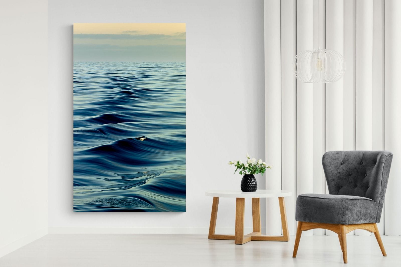 Ripples-Wall_Art-130 x 220cm-Mounted Canvas-No Frame-Pixalot