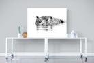 River Hippo-Wall_Art-120 x 90cm-Mounted Canvas-No Frame-Pixalot