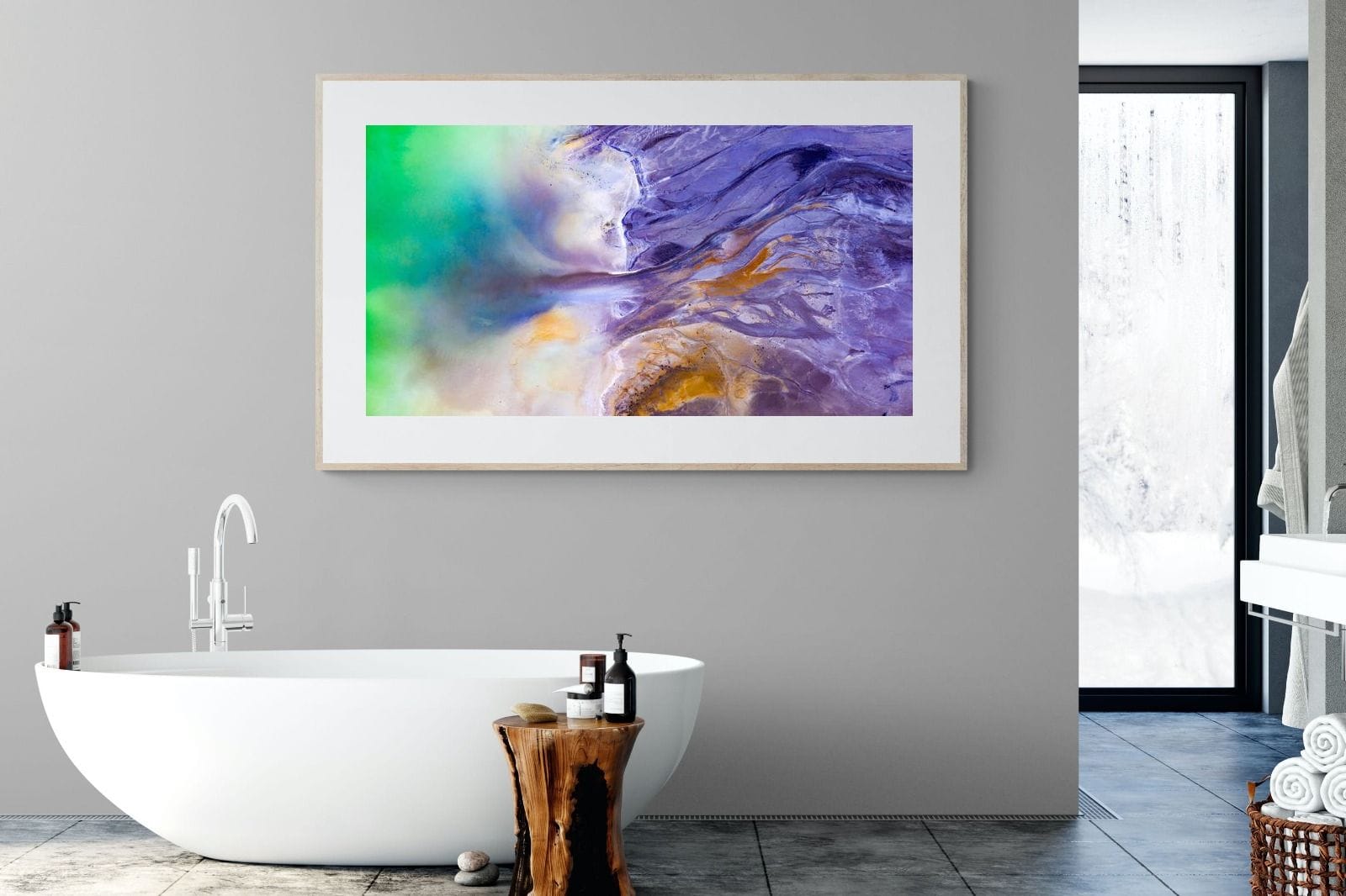 Romanian Landscape-Wall_Art-180 x 110cm-Framed Print-Wood-Pixalot