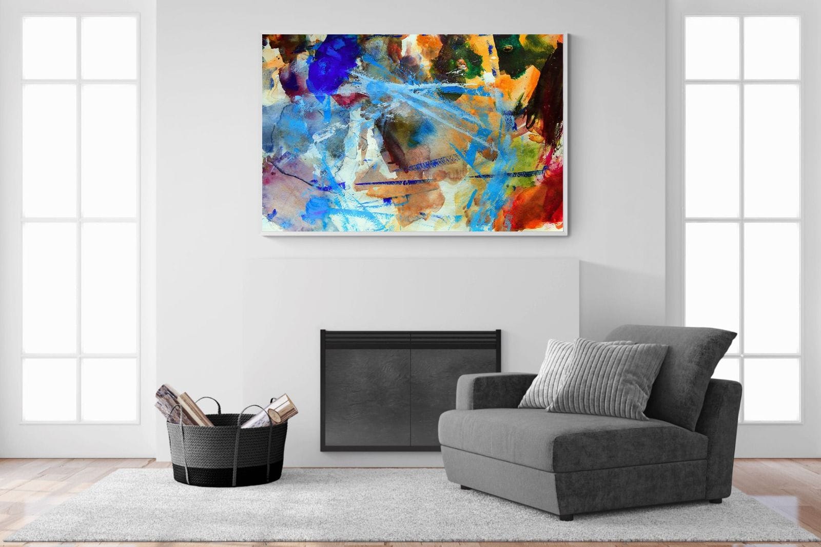 Scribe-Wall_Art-150 x 100cm-Mounted Canvas-White-Pixalot