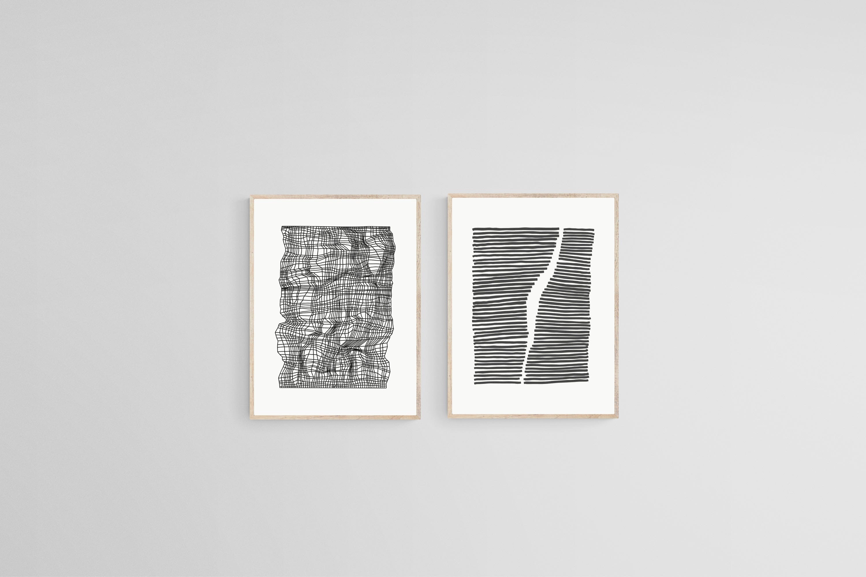 Scrunch & Stretch Set-Wall_Art-45 x 60cm (x2)-Mounted Canvas-Wood-Pixalot