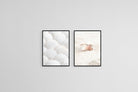 Seashell Set-Wall_Art-45 x 60cm (x2)-Mounted Canvas-Black-Pixalot
