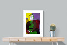 Pixalot Seated Woman in a Red Armchair