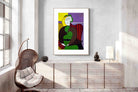 Pixalot Seated Woman in a Red Armchair