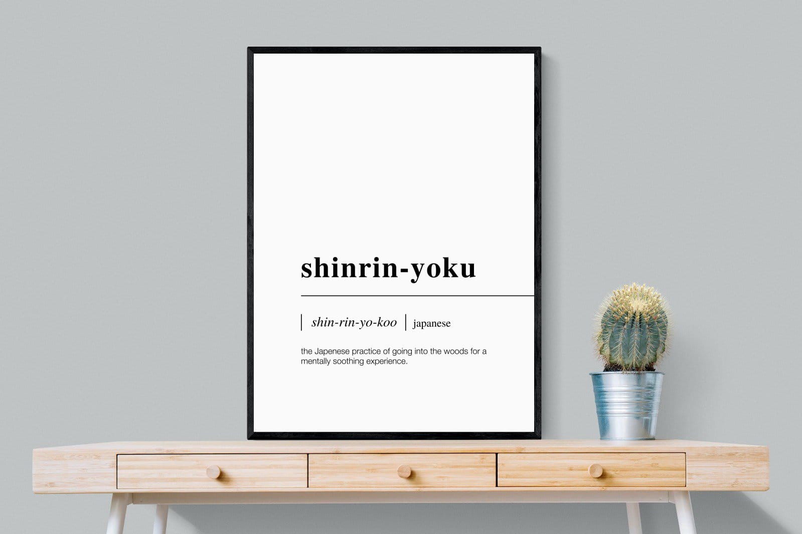 Shinrin-Yoku-Wall_Art-75 x 100cm-Mounted Canvas-Black-Pixalot