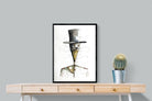 Sir Duck-Wall_Art-60 x 80cm-Mounted Canvas-Black-Pixalot