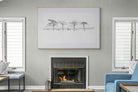 Snowy Walk-Wall_Art-150 x 100cm-Framed Print-Wood-Pixalot