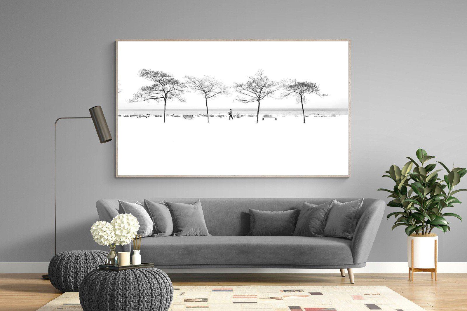 Snowy Walk-Wall_Art-220 x 130cm-Mounted Canvas-Wood-Pixalot