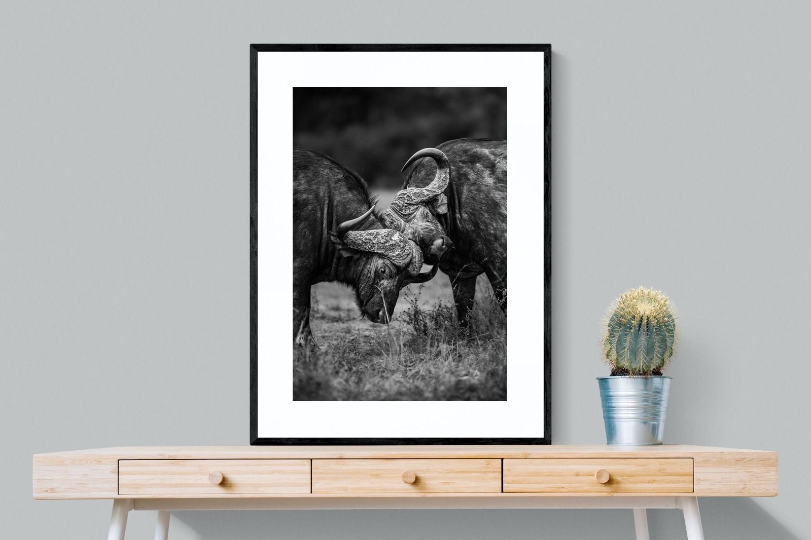 Sparring-Wall_Art-75 x 100cm-Framed Print-Black-Pixalot