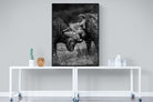 Sparring-Wall_Art-90 x 120cm-Mounted Canvas-Black-Pixalot