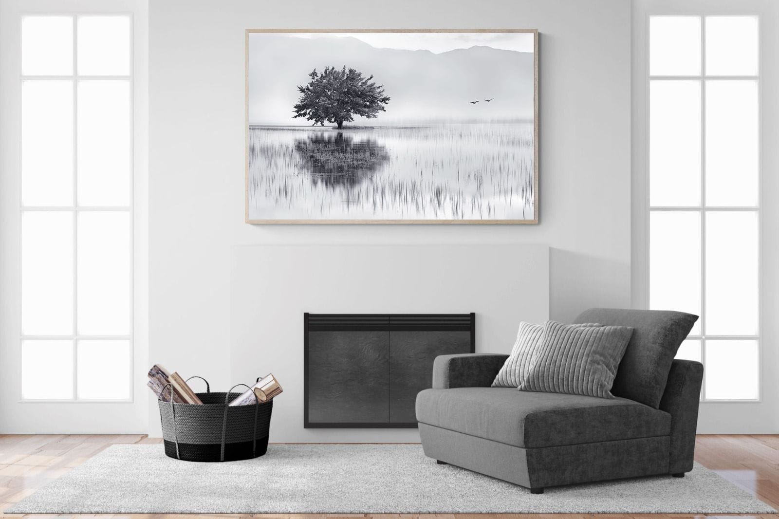 Spring Mirror-Wall_Art-150 x 100cm-Mounted Canvas-Wood-Pixalot