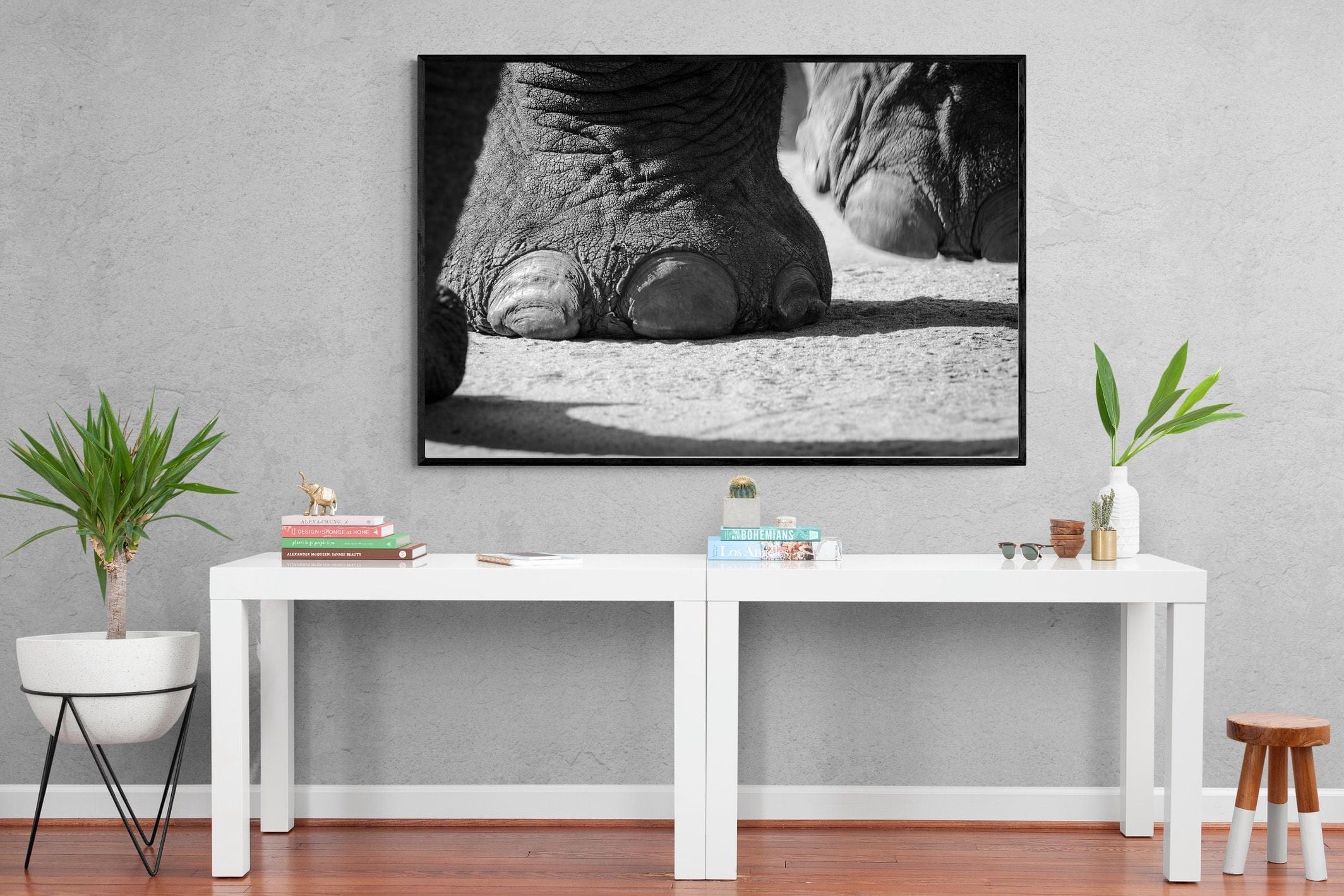 Stomp-Wall_Art-150 x 100cm-Mounted Canvas-Black-Pixalot