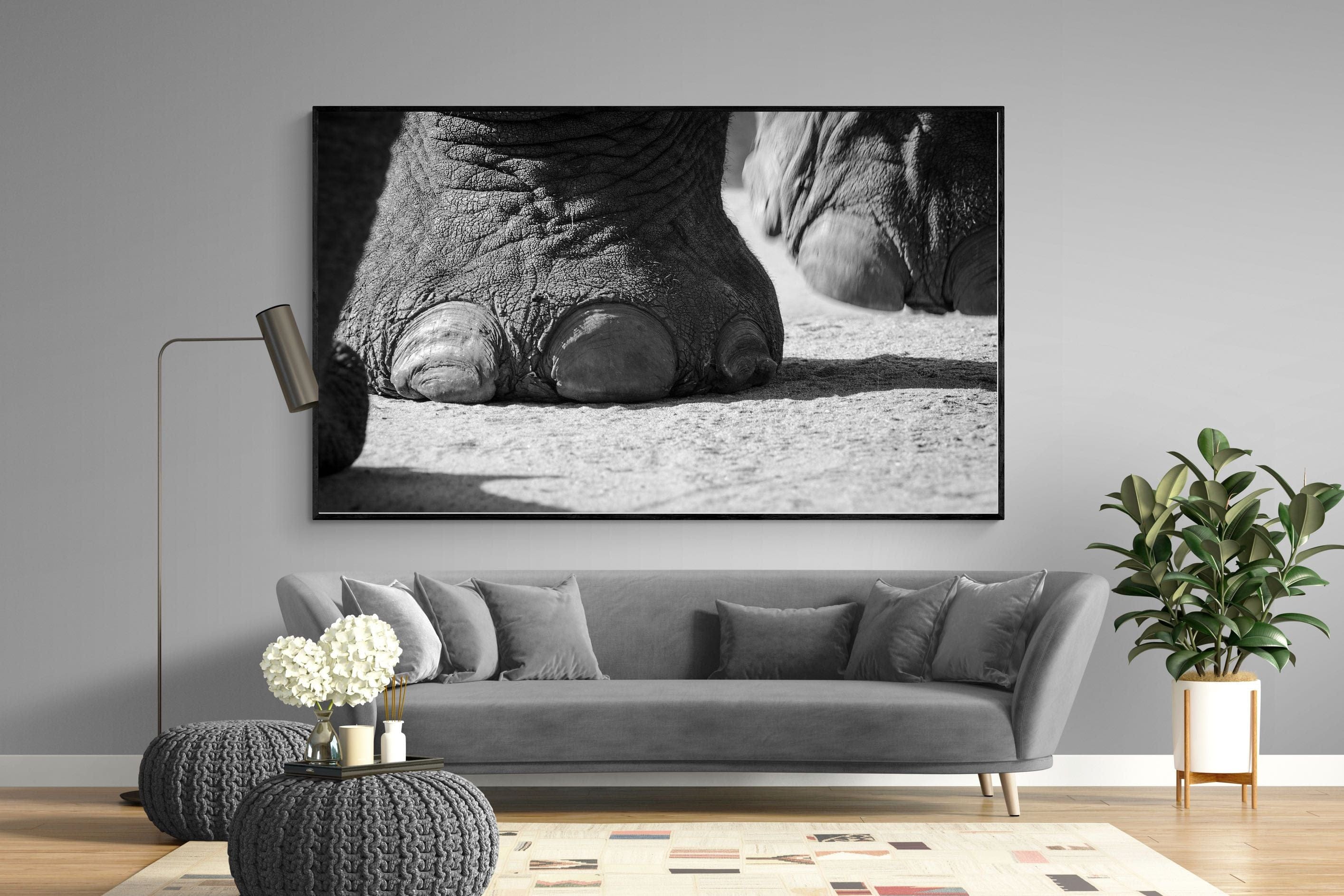 Stomp-Wall_Art-220 x 130cm-Mounted Canvas-Black-Pixalot