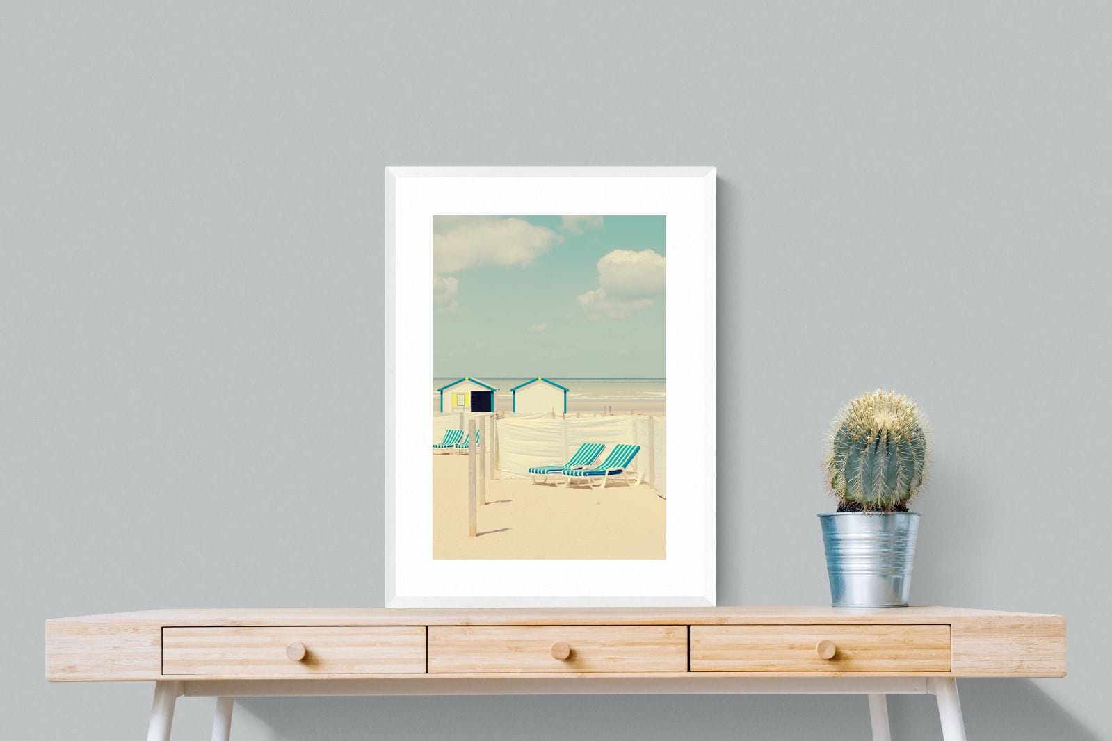 Sun Loungers-Wall_Art-60 x 80cm-Framed Print-White-Pixalot