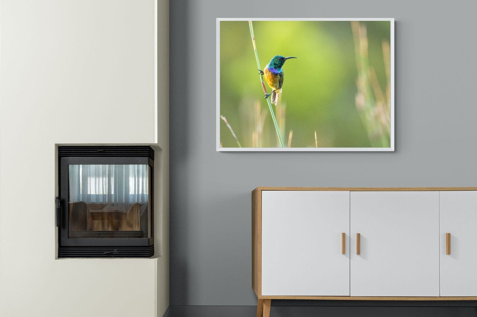 Sunbird-Wall_Art-100 x 75cm-Mounted Canvas-White-Pixalot