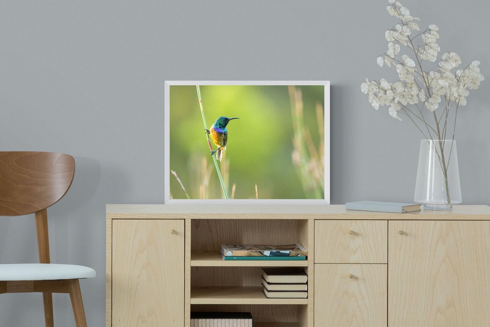 Sunbird-Wall_Art-60 x 45cm-Mounted Canvas-White-Pixalot