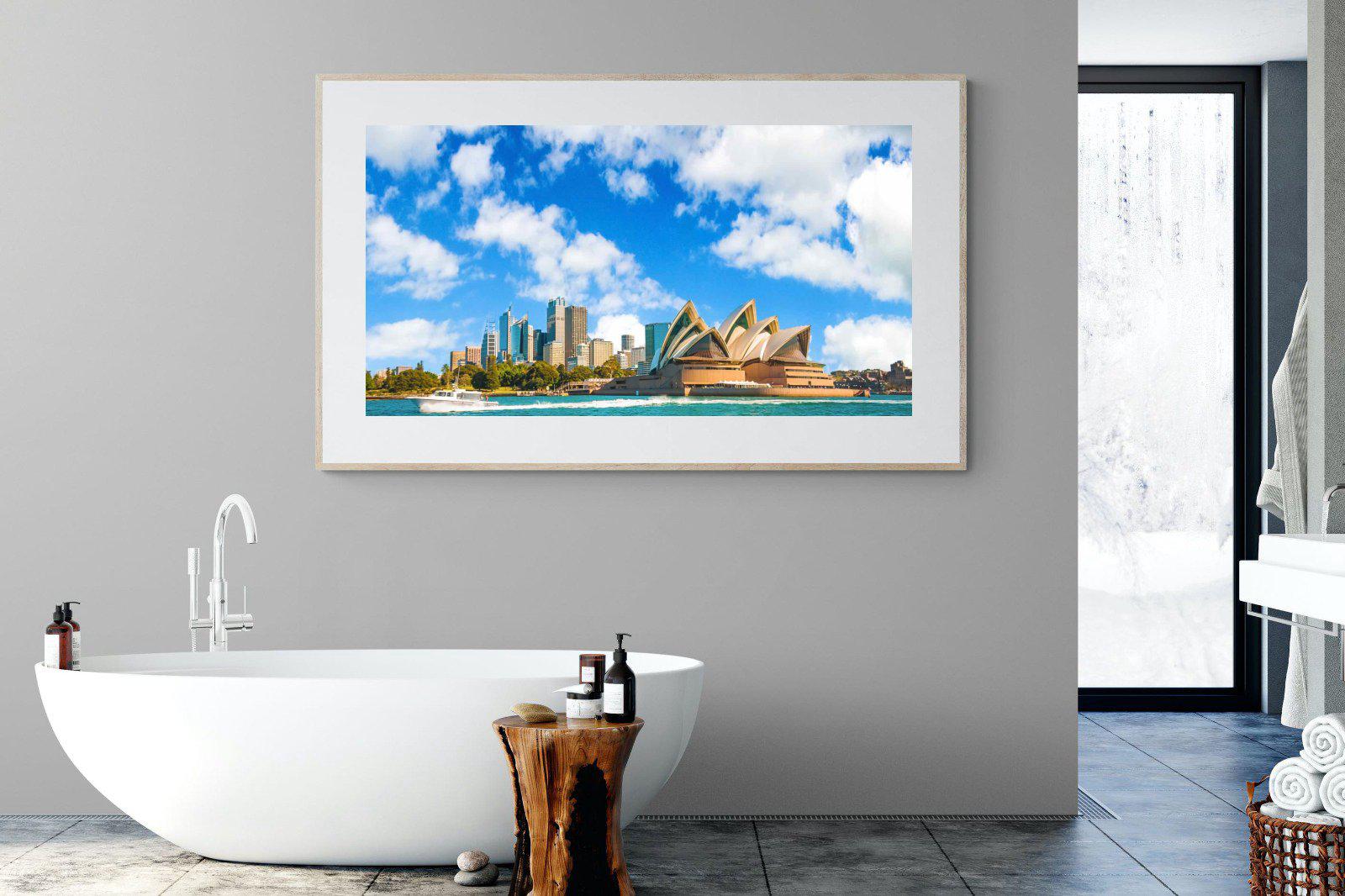 Sydney Opera House-Wall_Art-180 x 110cm-Framed Print-Wood-Pixalot