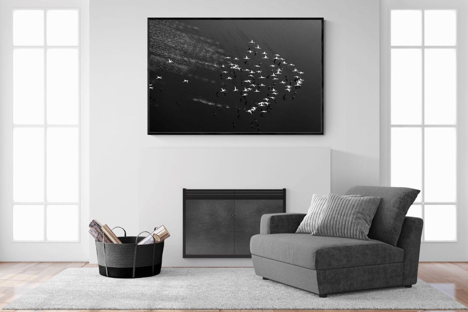 Take Flight-Wall_Art-150 x 100cm-Mounted Canvas-Black-Pixalot