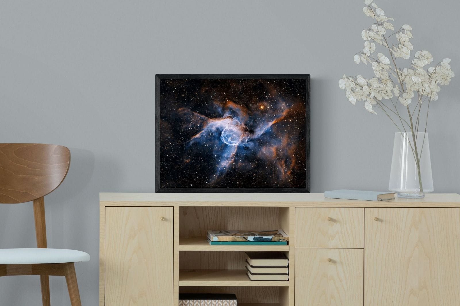 Thor's Helmet-Wall_Art-60 x 45cm-Mounted Canvas-Black-Pixalot