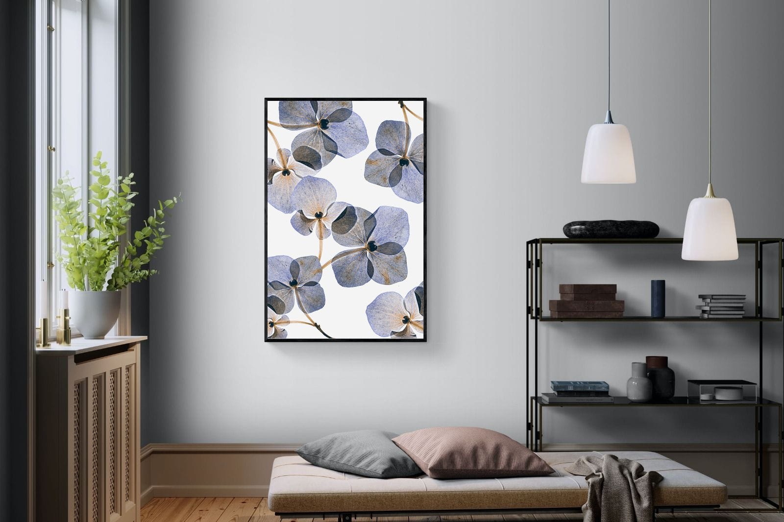 Translucent Botanical-Wall_Art-100 x 150cm-Mounted Canvas-Black-Pixalot