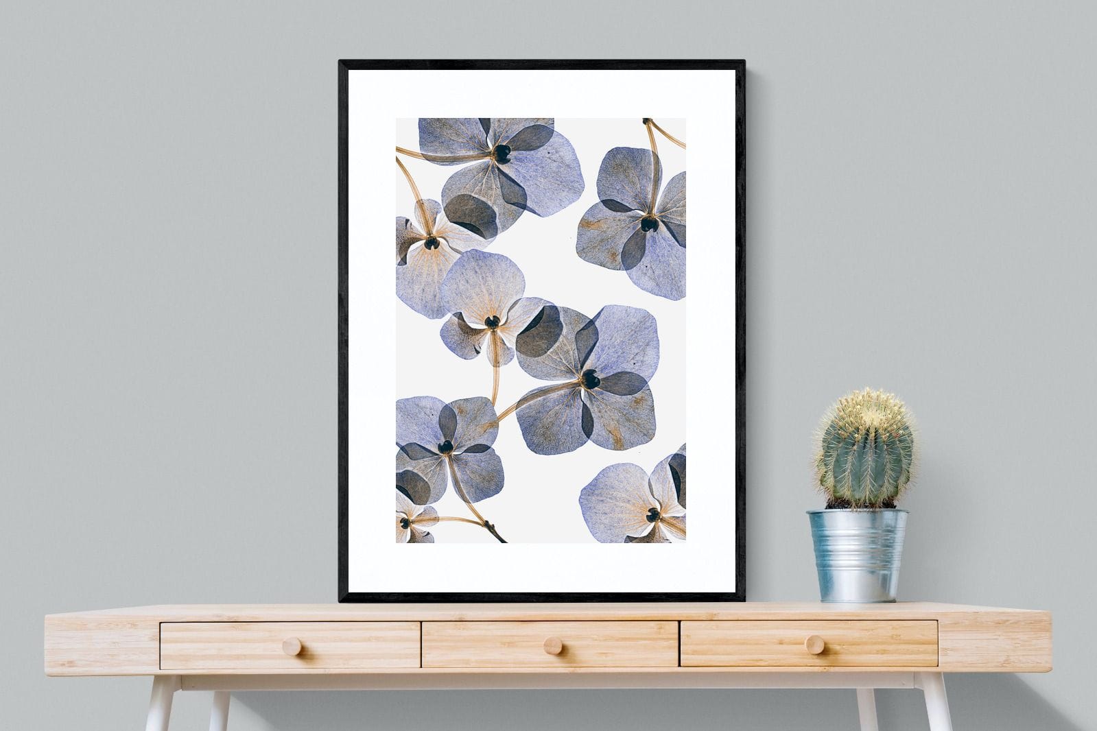 Translucent Botanical-Wall_Art-75 x 100cm-Framed Print-Black-Pixalot