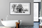Tribesman-Wall_Art-180 x 110cm-Framed Print-Black-Pixalot