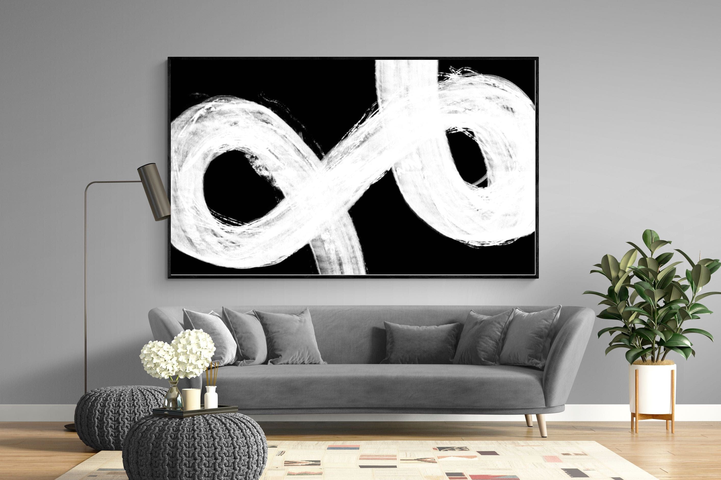 Trouble-Wall_Art-220 x 130cm-Mounted Canvas-Black-Pixalot