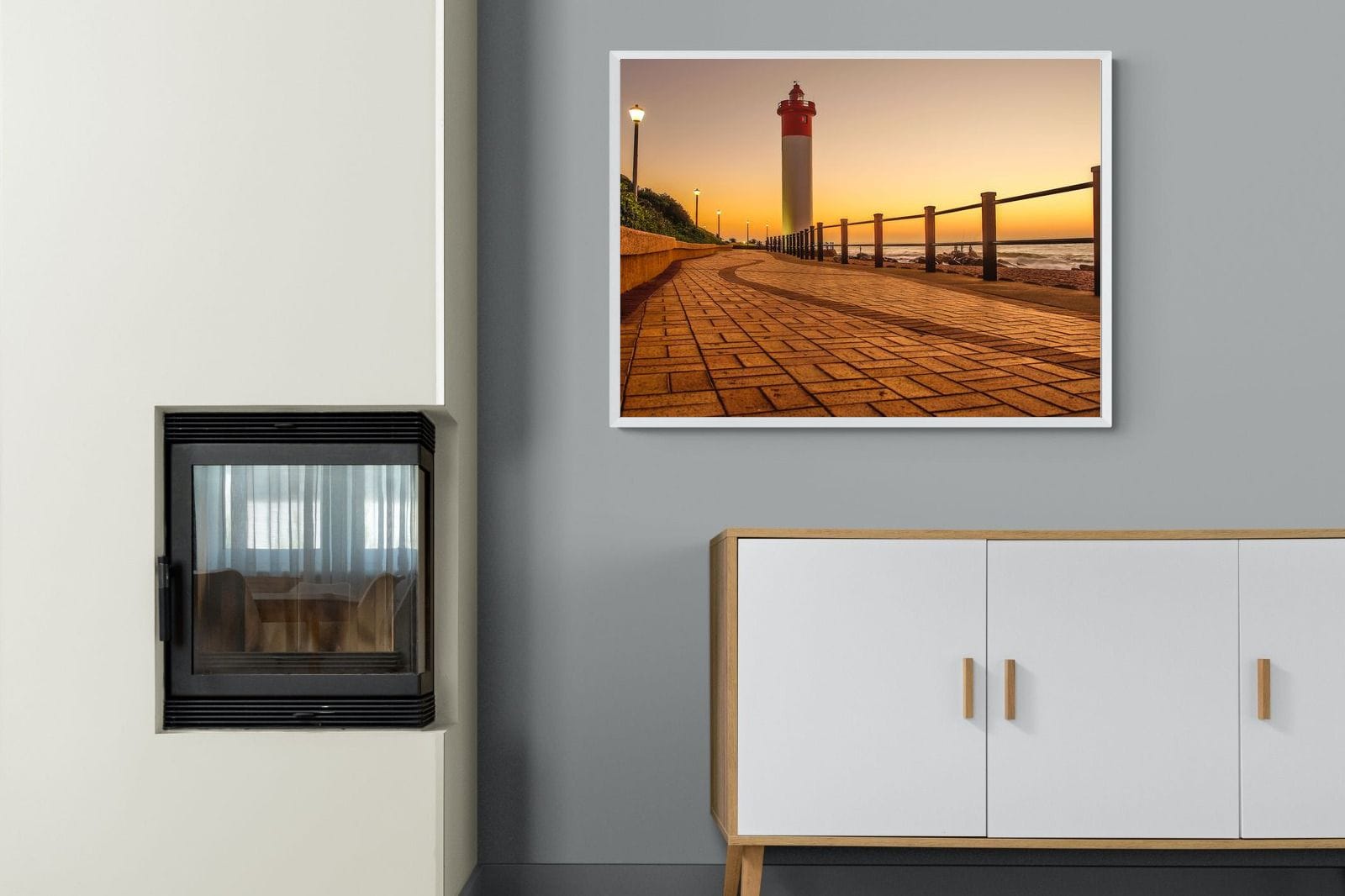 Umhlanga Promenade-Wall_Art-100 x 75cm-Mounted Canvas-White-Pixalot