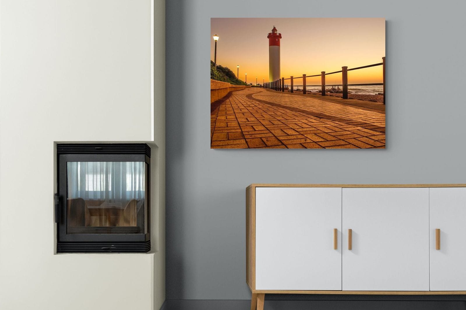 Umhlanga Promenade-Wall_Art-100 x 75cm-Mounted Canvas-No Frame-Pixalot