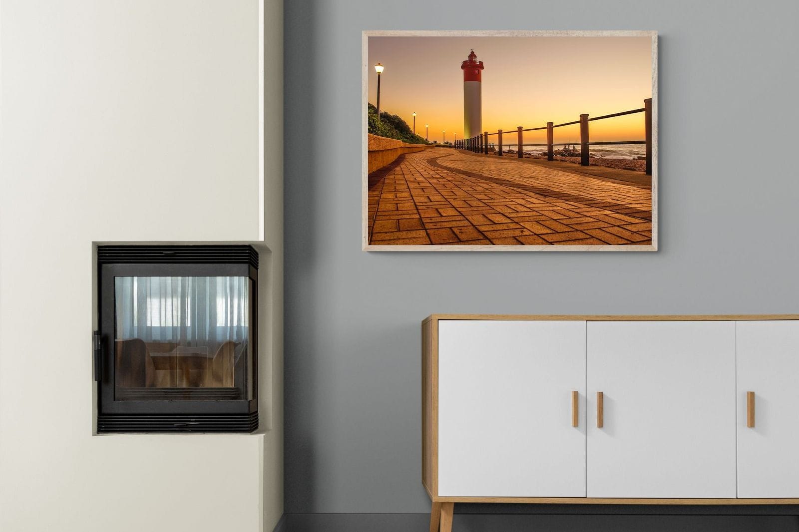 Umhlanga Promenade-Wall_Art-100 x 75cm-Mounted Canvas-Wood-Pixalot