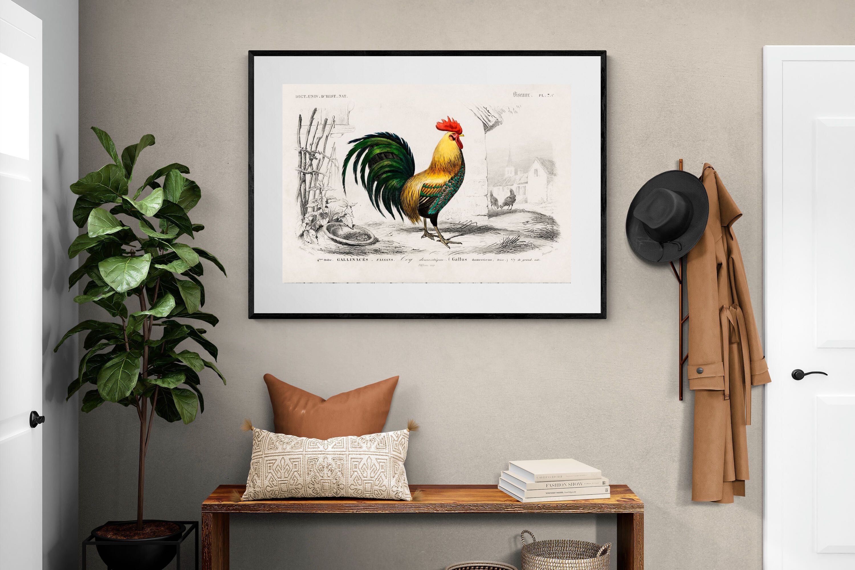 Pixalot Vintage Cockerel Illustration