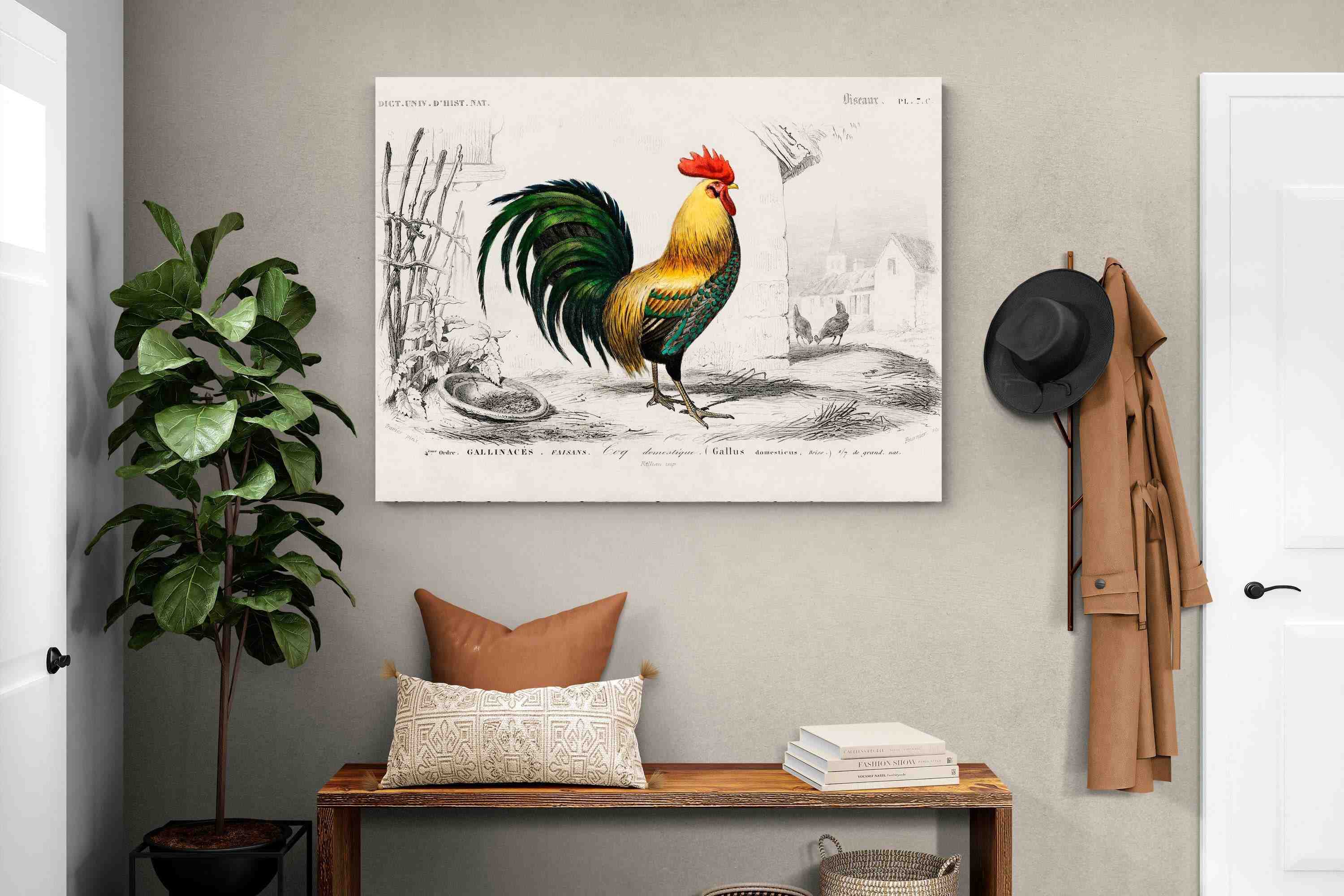 Pixalot Vintage Cockerel Illustration